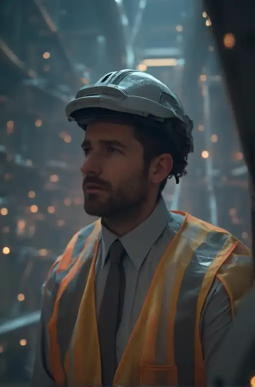 Inspecting backbone construction at Selene Dock